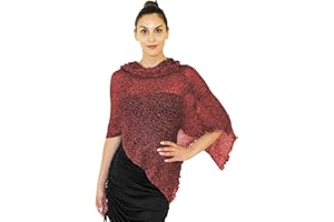 creazioni unique Poncho Bolardo de Mujer Elegante de Ceremonia o Noche - Poncho Mujer Verano y Primavera de Red de Viscosa Térmica con Esencia de Flor de Cerezo