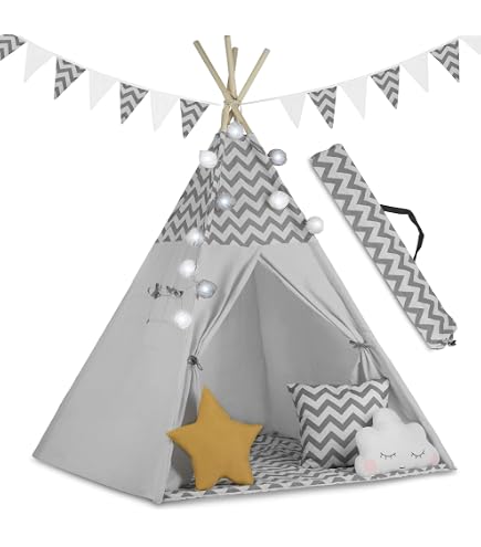 Wdk Partner Tipi De Juegos 100x100x142 Cm – Cabaña Portátil De Interior Y Exterior Para Niños Desde 2 Años