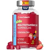 Children's Multivitamin Gummies - Strawberry Flavor - 14 Vitamins and Minerals | con Biotina, Zinc, &Aacute;cido F&oacute;lico, Yodo, Colin