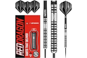 RED DRAGON Dragonfly 3: 20g, 22g ou 24g Fléchettes Pointes Acier avec Ailettes et Tiges de Flechettes