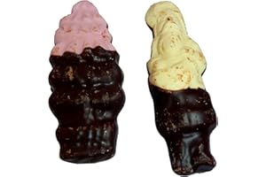 DRAGÉES&CHOCOLATS Guimauves mi-chocolat de Noël - 80 pièces - Grand modèle - chocolat noir - 1,6kg