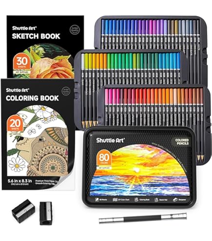 PPKVUFD 64-Count Colored Pencils For Adult Coloring Books, Artist Color Pencil Set Extra Accessories Art Supplies Gifts Adults Artists Professionals - View #4