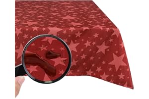 Valia Home Tovaglia con Rivestimento in Teflon per Interni ed Esterni, Resistente all'Acqua e alle Macchie Grazie all'Affidabile Effetto Loto – Natale 130 x 160 cm