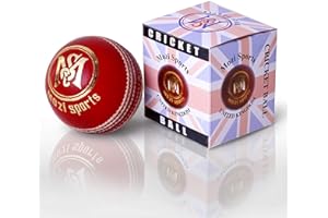 Mozi Sports Leder Cricket Ball Senior Handgenähte Match-Qualitätsbälle Gewicht 5,50 Unzen