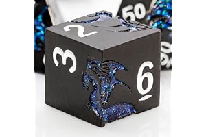 HNCCESG Metalltärningsset, 7-delat Draktärningsset för DND och RPG, Glitter