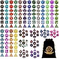 DND Dice Set, 25 X 7 Polyhedral Dice (175 Pieces) for Dungeons and Dragons DND RPG MTG Table Game D4 D6 D8 D10 Dï¼â€¦D12 D20 25 Colors Dice with 1 Large Flannel Bag
