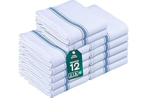 Utopia Towels - Paño de Cocina 200 gsm [12 Piezas - 38 x 64 cm] 100% Algodón, Paños de Cocina Reutilizables, Super Absorbentes y Lavables a Máquina (Azul)