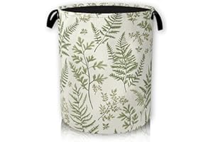 HUSITI Laundry Hamper,Storage Bins Nursery Hamper Foldable with Waterproof for Kids Toys Room, College Dorms, Home,Gift Basket 66L(Sage Green)