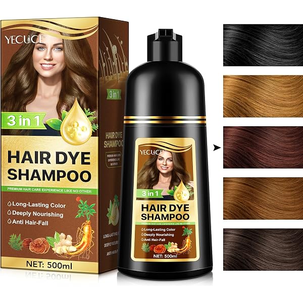 Schwarzes Haarfärbeshampoo – Sofortige Grauhaarabdeckung, 500 Ml, Für Männer & Frauen