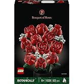 LEGO Botanicals Le Bouquet de Roses 10328 | Set de fleurs artificielles pour adulte, accessoires de décoration pour maison ou