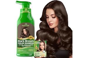 Herbishh Hair Naturligt färgshammar för grått hair - 3-in-1 färgshammar - snabbt och hållbar färg - 500 ml - Ammoniakfritt