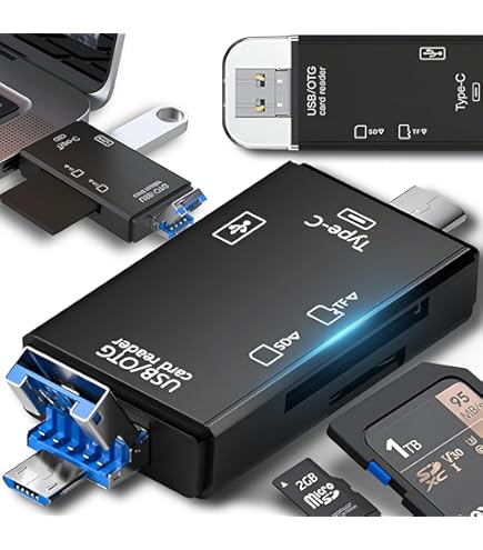 Lettore Universale USB Lettore Schede Di Memoria 5 In 1 USB 3.0 OTG - Per IPhone, IPad, PC, Supporta SD, MicroSD Adattatore Universale Per Schede Di Memoria - Foto 2