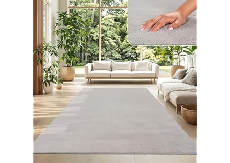 TT Home Matta Vardagsrum Stor Matta Enfärgad Modern Design Tvättbar Gul Guld, Färg: Silver, Storlek: - Amazon Deal & Rabatt