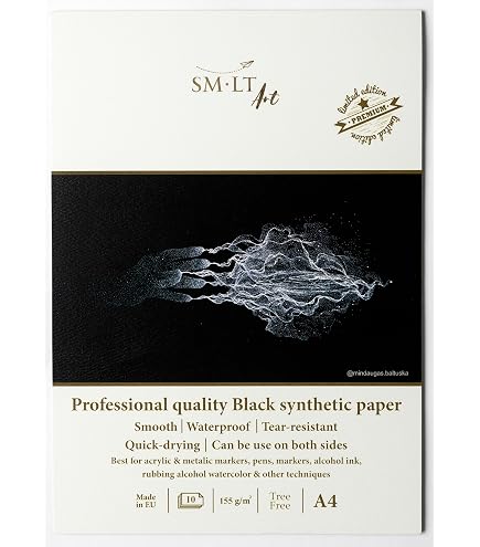 Yupo Paper - Tintas de alcohol - Papel Yupo A4 - Papel artístico de tinta de alcohol - para artistas y pintores - 30 hojas - 115 g/m² - A4 - 225 mm x 320 mm