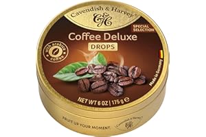 ‎CAVENDISH & HARVEY Cavendish & Harvey Coffee Deluxe Drops 175g Dose | Special Edition | Mit echtem Arabica Kaffee Extract | Halal, Koscher