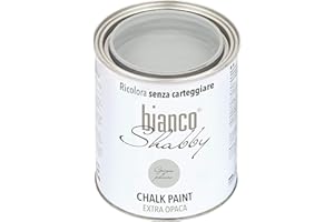 bianco Shabby® Chalk Paint Grigio Polvere Peinture à la craie pour meubles et murs, effet vintage, shabby chic, extra mat (1 Litre)