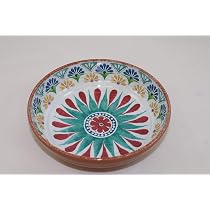 Saladier APS Arabesque - Mélamine, Beige/Bleu, 20.5x5.5cm, Idéal Pour Service De Table