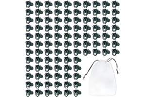 TAFACE 100 sztuk klipsów do storczyków z 1 torbą do przechowywania, klamerki do roślin, wiązane klipsy rattanowe, klipsy do winorośli, klipsy ogrodowe do podpierania i mocowania roślin (1,5 cm)