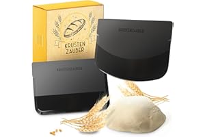 KRUSTENZAUBER Teigschaber Set 2 Stück - Praktische Teigkarte zum Brot Formen - Flexibler Teigschaber BZW. Teigspachtel als Brot backen Zubehör - Zum Schaben, Formen, Glätten und Portionieren von Teig