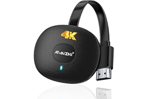 AT-MIZHI Adaptador inalámbrico de Pantalla HDMI, 4K HDMI con Espejo, Dongle WiFi HDMI Adaptador Conector Compatible con Miracast/DLNA/Airplay para Android/i-OS/Windows/Mac OS/HDTV/Monitor/Proyector