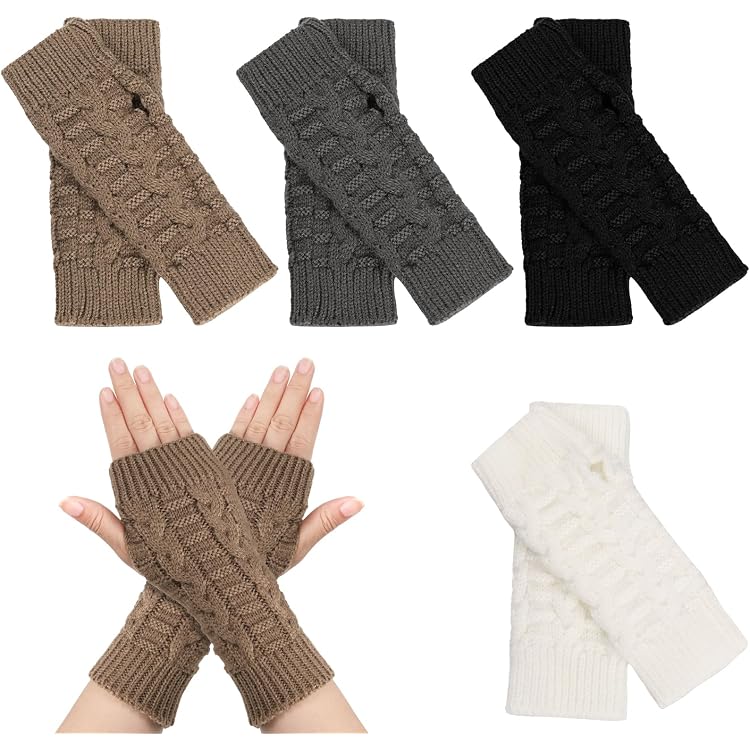 Handschuhe Ohne Finger Winterhandschuhe Fingerlos Strickhandschuhe Warm Winter