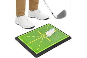 GENERIC Golf Mat, Golf Swing Training Mat with Instant Feedback - 34x43cm Anti-Slip Divot Board for Indoor/Outdoor Practice | Swing Path Corrector & Muscle Memory Builder for Golfers
