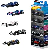 Hot Wheels Formula 1 5'li Paket JLN11 | Oyun veya sergileme i&ccedil;in 5 resmi lisanslı F1 koleksiyon arabalı set, JLN11