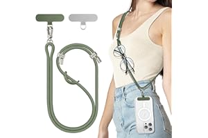 SURPHY Uniwersalna Smycz, Regulowany Pasek do Telefonu Komórkowego, Kolorowy dla Wszystkich Smartfonów, Smycz kompatybilna z Etui na Telefon Airpods, Pamięć USB