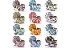 Obisesio Scented Candle Set, 12 Pack Candles for Home Scented, Aromatherapy Candle Set Gift, 2.5 oz Long Lasting Soy Candles for Men, Women, Friends Birthday, Mother's Day, Valentine Bath SPA