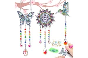 TATEANGNIK Geschenk Mädchen 8 9 10 11 12 Jahre Diamond Painting Kinder Mädchen Geschenke 5 6 7 8 9 10 Jahre, Windspiel Bastelset Mädchen 8 9 10 11 12 Jahre Suncatcher Bastelset Spielzeug Ab 5 6 7 8 Jahre Mädchen