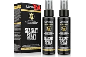 LEPONIX Sea Salt Spray - Spray Eau de Mer Cheveux - Waves Styling Produit avec Extrait de Varech, Aloe Vera et Algues Rouges - Ajoute Instantanément le Volume, la Texture, l'épaisseur et la Lumière 2x100ml
