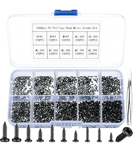 Set 400 Viti Autofilettanti M3 - Acciaio Inox 304, Testa Piatta, Lunghezze 6-30mm, Scatola Inclusa - Foto 3