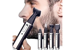 ‎RETOO Retoo Nasenhaartrimmer Nasenhaarschneider Ohrhaartrimmer 3 in 1 zum Trimmen von Nasen, Ohrenhaaren und Augenbrauen, Präzisionstrimmer für Nasenhaare, Nasentrimmer, Bart Trimmer, Schwarz