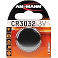 ANSMANN CR3032 Coin Battery [Pack of 1] Lithium 3V Button Cell Ideal for Car Starters, Garage Door Openers, Computer Memory Back, Watches, Pagers and, Calculators