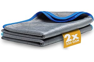 ‎LICARGO LICARGO® 2X Carbontücher - Microfaser Glastücher für kristallklare Autoscheiben ohne Streifen & Schlieren - Scheibentuch mit 350 GSM - Carbon Tücher Auto, Microfasertuch Glas - 50x40 cm