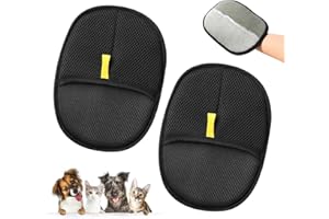 ZZRSYJ 2 Pièces Gants d'épilation d'animaux, Gants d'épilation électrostatiques, Brosse Anti Poils Animaux, Gant pour enlever Les Poil de Chat, pour Le Nettoyage, L'épilation Et La Beauté