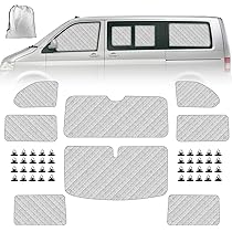 Pare Soleil Camping Car Extérieur Pare-soleil Premium Pour VW T5 T6 - 3 Pièces Réversibles Avec Protection UV Et Thermique Protection Pare Brise T5