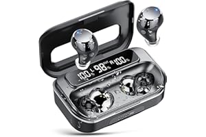 LEKABY Wireless Earbuds,Wireless Earphones Bluetooth 5.3 in Ear with 4 ENC Noise Cancelling Mic,2024 Bluetooth Earphones 128Hrs Deep Bass HI-FI Stereo Sound,LED Display Wireless Headphones IP7 Waterproof