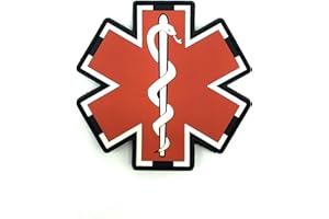 ‎POLIZEIMEMESSHOP polizeimemesshop Paramedic Glow in The Dark Rubber Patch mit Klett - Rettung - Feuerwehr - Rettungsdienst - Sanitäter - Rettungssanitäter
