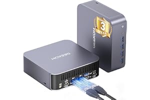 GEEKOM [Unico Premio Europeo per l'Hardware per Mini PC Intel AI Mini PC GT1 Mega con Intel Ultra 9-185H | Dual LAN 2.5G | AR in Tempo Reale | 32GB DDR5 e 1 TB SSD | 6 x USB | Windows 11 Pro | 4 x 4K