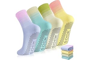Utensilsto Rutschfeste Socken Damen - 6 Paar Yoga-Socken Mit Noppen
