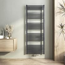 Sèche-Serviette Électrique Heilmetz 70x40cm Anthracite - Thermostat Digital Minuterie - 250W Salle De Bain