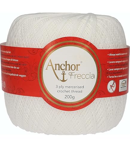 Anchor, Freccia, gomitolo di filo da uncinetto, 100% cotone, spessore 6 290