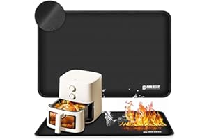 IMNBEST Alfombrilla resistente al calor para freidora de aire, alfombrillas de silicona ignífugas para encimera de cocina, protector de encimera, antideslizante e impermeable