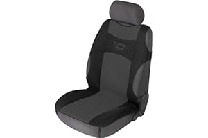 ‎WALSER WALSER Auto-Sitzbezug 1 Vordersitz Tuning Star, Universal Sitzbezug-Auto T-Shirt Design, Autoschonbezug-Vordersitz, Sitzsschoner-Auto schwarz/blau