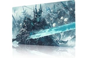 AIRCBC MTG Playmat 24" x 14" Stitched Edges and Smooth Rubber Surface Battle Board Game Mat with Free Storage Bag - Compatible with Magic the Gathering Playmat - Play MTG, YuGiOh, TCG (Skeleton Army)