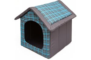 Hobbydog R3 BUDNKR16 Dog House R3 52 x 46 cm Blue Grid, M, Blue, 1.1000000000000001 kg
