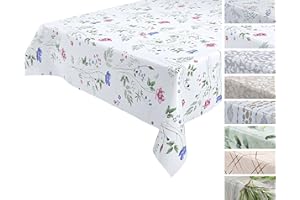 ‎BEAUTEX BEAUTEX Wachstuchtischdecke, abwischbare Tischdecke, RUND OVAL ECKIG, Motiv und Größe wählbar (Anemone, Eckig 140x100 cm)