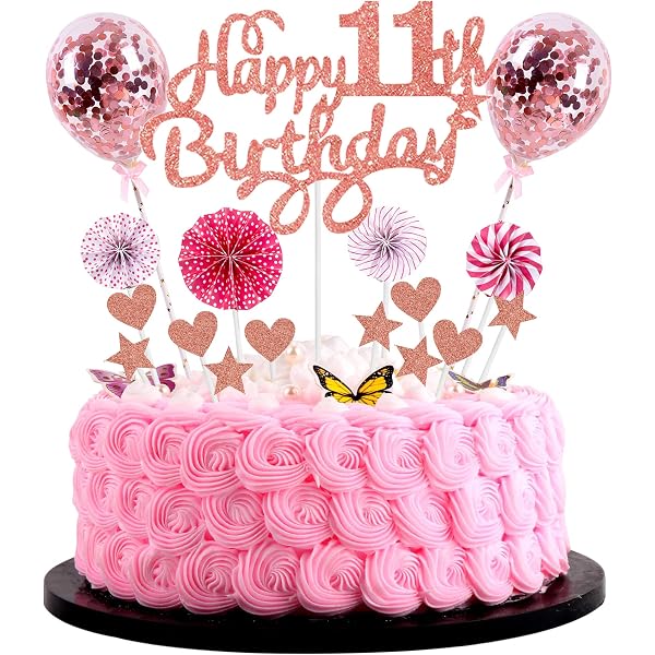 11. Geburtstag Set Für Mädchen – Roségold Strasskrone + 'It’s My 11th Birthday' Schärpe Mit Pin – Adjustierbare Party-Deko & Geschenk