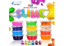 Bluebird 5D Crystal Clear Slime , 12 Pack Jumbo Slime Pack, Super Soft, Fluffy Slime, Stretchy & Non-Sticky Premade Slime, Ki